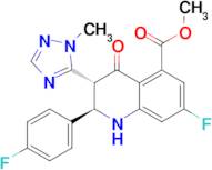 (2R,3R)-methyl 7-fluoro-2-(4-fluorophenyl)-3-(1-methyl-1H-1,2,4-triazol-5-yl)-4-oxo-1,2,3,4-tetr...