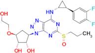 (1S,2S,3R,5S)-3-(7-(((1R,2S)-2-(3,4-difluorophenyl)cyclopropyl)amino)-5-(propylsulfinyl)-3H-[1,2...