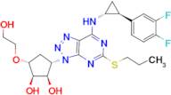 (1R,2R,3S,5R)-3-(7-(((1R,2S)-2-(3,4-difluorophenyl)cyclopropyl)amino)-5-(propylthio)-3H-[1,2,3]tri…