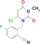 2-((6-Chloro-3-methyl-2,4-dioxo-3,4-dihydropyrimidin-1(2H)-yl)methyl)-4-fluorobenzonitrile