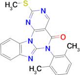 6-(2,6-Dimethylphenyl)-2-(methylthio)pyrimido[5',4':5,6]pyrimido[1,2-a]benzimidazol-5(6H)-one