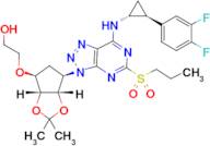 2-(((3aR,4S,6R,6aS)-6-(7-(((1R,2S)-2-(3,4-difluorophenyl)cyclopropyl)amino)-5-(propylsulfonyl)-3...