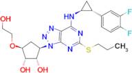 (1S,2S,3R,5S)-3-(7-(((1S,2R)-2-(3,4-difluorophenyl)cyclopropyl)amino)-5-(propylthio)-3H-[1,2,3]t...