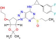 2-(((3aR,4S,6R,6aS)-6-(7-(((1R,2S)-2-(3,4-difluorophenyl)cyclopropyl)amino)-5-(propylsulfinyl)-3H-…