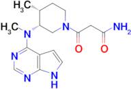 3-((3R,4R)-4-methyl-3-(methyl(7H-pyrrolo[2,3-d]pyrimidin-4-yl)amino)piperidin-1-yl)-3-oxopropanami…