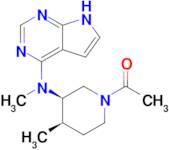 1-((3R,4R)-4-methyl-3-(methyl(7H-pyrrolo[2,3-d]pyrimidin-4-yl)amino)piperidin-1-yl)ethanone