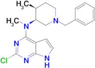 N-((3S,4S)-1-benzyl-4-methylpiperidin-3-yl)-2-chloro-N-methyl-7H-pyrrolo[2,3-d]pyrimidin-4-amine