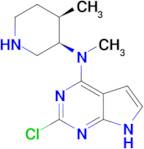 2-Chloro-N-methyl-N-((3R,4R)-4-methylpiperidin-3-yl)-7H-pyrrolo[2,3-d]pyrimidin-4-amine