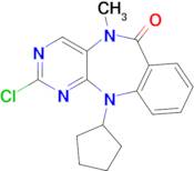 2-Chloro-11-cyclopentyl-5-methyl-5H-benzo[e]pyrimido[5,4-b][1,4]diazepin-6(11H)-one