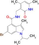 6-Bromo-1-(sec-butyl)-N-((4,6-dimethyl-2-oxo-1,2-dihydropyridin-3-yl)methyl)-3-methyl-1H-indole-4-…