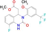 Methyl 2-(8-fluoro-3-(2-methoxy-5-(trifluoromethyl)phenyl)-2-oxo-1,2,3,4-tetrahydroquinazolin-4-yl…