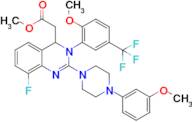 Methyl 2-(8-fluoro-3-(2-methoxy-5-(trifluoromethyl)phenyl)-2-(4-(3-methoxyphenyl)piperazin-1-yl)...