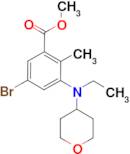 Methyl 5-bromo-3-(ethyl(tetrahydro-2H-pyran-4-yl)amino)-2-methylbenzoate