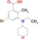 5-Bromo-3-(ethyl(tetrahydro-2H-pyran-4-yl)amino)-2-methylbenzoic acid