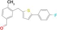 3-((5-(4-fluorophenyl)thiophen-2-yl)methyl)-4-methylbenzaldehyde