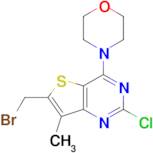 4-(6-(Bromomethyl)-2-chloro-7-methylthieno[3,2-d]pyrimidin-4-yl)morpholine