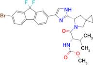 methyl N-[(2S)-1-[(6S)-6-[4-(7-bromo-9,9-difluoro-9H-fluoren-2-yl)-1H-imidazol-2-yl]-5-azaspiro[...