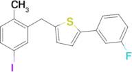 2-(3-fluorophenyl)-5-(5-iodo-2-methylbenzyl)thiophene