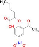 2-(2-Acetyl-4-nitrophenoxy)hexanoic acid