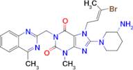 (R,E)-8-(3-aminopiperidin-1-yl)-7-(3-bromobut-2-en-1-yl)-3-methyl-1-((4-methylquinazolin-2-yl)me...