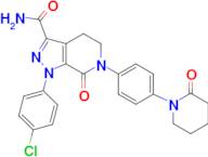 1-(4-Chlorophenyl)-7-oxo-6-(4-(2-oxopiperidin-1-yl)phenyl)-4,5,6,7-tetrahydro-1H-pyrazolo[3,4-c]...