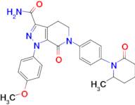 1-(4-Methoxyphenyl)-6-(4-(2-methyl-6-oxopiperidin-1-yl)phenyl)-7-oxo-4,5,6,7-tetrahydro-1H-pyraz...