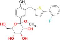 (3R,4S,5S,6R)-2-(3-((5-(2-fluorophenyl)thiophen-2-yl)methyl)-4-methylphenyl)-6-(hydroxymethyl)-2-m…