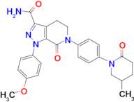 1-(4-Methoxyphenyl)-6-(4-(5-methyl-2-oxopiperidin-1-yl)phenyl)-7-oxo-4,5,6,7-tetrahydro-1H-pyraz...