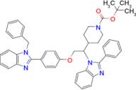 tert-Butyl 4-(2-(4-(1-benzyl-1H-benzo[d]imidazol-2-yl)phenoxy)-1-(2-phenyl-1H-benzo[d]imidazol-1-yl)ethyl)piperidine-1-carboxylate