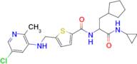 5-(((5-chloro-2-methylpyridin-3-yl)amino)methyl)-N-(3-cyclopentyl-1-(cyclopropylamino)-1-oxoprop...