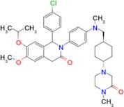 rel-1-(4-Chlorophenyl)-7-isopropoxy-6-methoxy-2-(4-(methyl(((1r,4r)-4-(4-methyl-3-oxopiperazin-1-yl)cyclohexyl)methyl)amino)phenyl)-1,4-dihydroisoquinolin-3(2H)-one