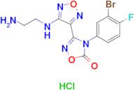 3-(4-((2-Aminoethyl)amino)-1,2,5-oxadiazol-3-yl)-4-(3-bromo-4-fluorophenyl)-1,2,4-oxadiazol-5(4H)-…