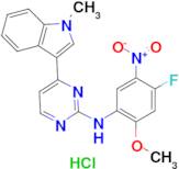 N-(4-fluoro-2-methoxy-5-nitrophenyl)-4-(1-methyl-1H-indol-3-yl)pyrimidin-2-amine hydrochloride
