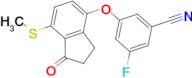 3-Fluoro-5-((7-(methylthio)-1-oxo-2,3-dihydro-1H-inden-4-yl)oxy)benzonitrile