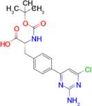 (2R)-3-[4-(2-Amino-6-chloropyrimidin-4-yl)phenyl]-2-[(tert-butoxycarbonyl)amino]propionic acid