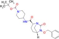 tert-Butyl 4-((1R,2S,5R)-6-(benzyloxy)-7-oxo-1,6-diazabicyclo[3.2.1]octane-2-carboxamido)piperidin…