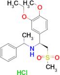 (S)-1-(3-ethoxy-4-methoxyphenyl)-2-(methylsulfonyl)-N-((S)-1-phenylethyl)ethanamine hydrochloride