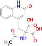 2-Acetamido-2-((2-oxo-1,2-dihydroquinolin-4-yl)methyl)malonic acid