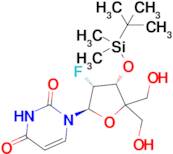 1-((2R,3R,4R)-4-((tert-butyldimethylsilyl)oxy)-3-fluoro-5,5-bis(hydroxymethyl)tetrahydrofuran-2-...