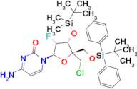 4-amino-1-((2R,3R,4R,5R)-4-((tert-butyldimethylsilyl)oxy)-5-(((tert-butyldiphenylsilyl)oxy)methyl)…