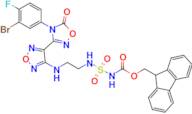 (9H-fluoren-9-yl)methyl N-(2-((4-(4-(3-bromo-4-fluorophenyl)-5-oxo-4,5-dihydro-1,2,4-oxadiazol-3-yl)-1,2,5-oxadiazol-3-yl)amino)ethyl)sulfamoylcarbamate