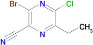 3-Bromo-5-chloro-6-ethylpyrazine-2-carbonitrile