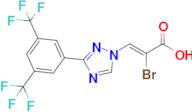 (Z)-3-(3-(3,5-bis(trifluoromethyl)phenyl)-1H-1,2,4-triazol-1-yl)-2-bromoacrylic acid