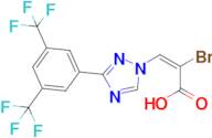 (E)-3-(3-(3,5-bis(trifluoromethyl)phenyl)-1H-1,2,4-triazol-1-yl)-2-bromoacrylic acid