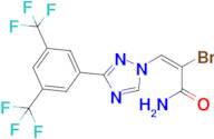 (E)-3-(3-(3,5-bis(trifluoromethyl)phenyl)-1H-1,2,4-triazol-1-yl)-2-bromoacrylamide