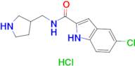 5-chloro-N-(pyrrolidin-3-ylmethyl)-1H-indole-2-carboxamide hydrochloride