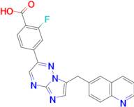 2-Fluoro-4-[7-[(quinolin-6-yl)methyl]imidazo[1,2-b][1,2,4]triazin-2-yl]benzoic acid