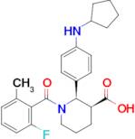 (2R,3S)-2-(4-(cyclopentylamino)phenyl)-1-(2-fluoro-6-methylbenzoyl)piperidine-3-carboxylic acid