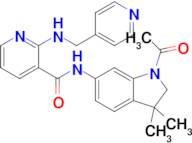 N-(1-acetyl-3,3-dimethylindolin-6-yl)-2-((pyridin-4-ylmethyl)amino)nicotinamide