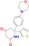 (6S)-6-[4-(morpholin-4-yl)phenyl]-6-(thiophen-3-yl)piperidine-2,4-dione